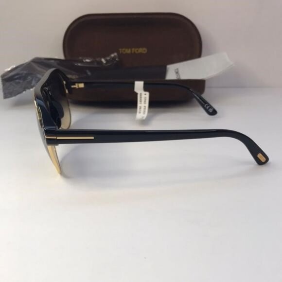 TOM FORD MARSHALL FT0929 01B Sunglasses Black Gold Frame Gray Gradient Lens 58mm - Picture 7 of 12